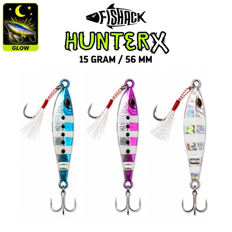 3'lü Metal Jig Yem Seti - Fishack Hunterx - 15g 56mm