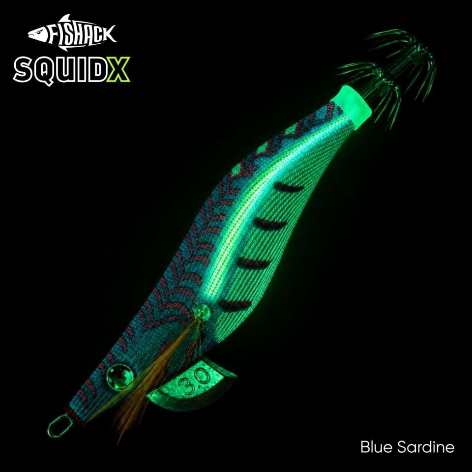 Kalamar Zokası - Fishack SquidX - Glow Body - #3.0 18g 120mm Blue Sardine