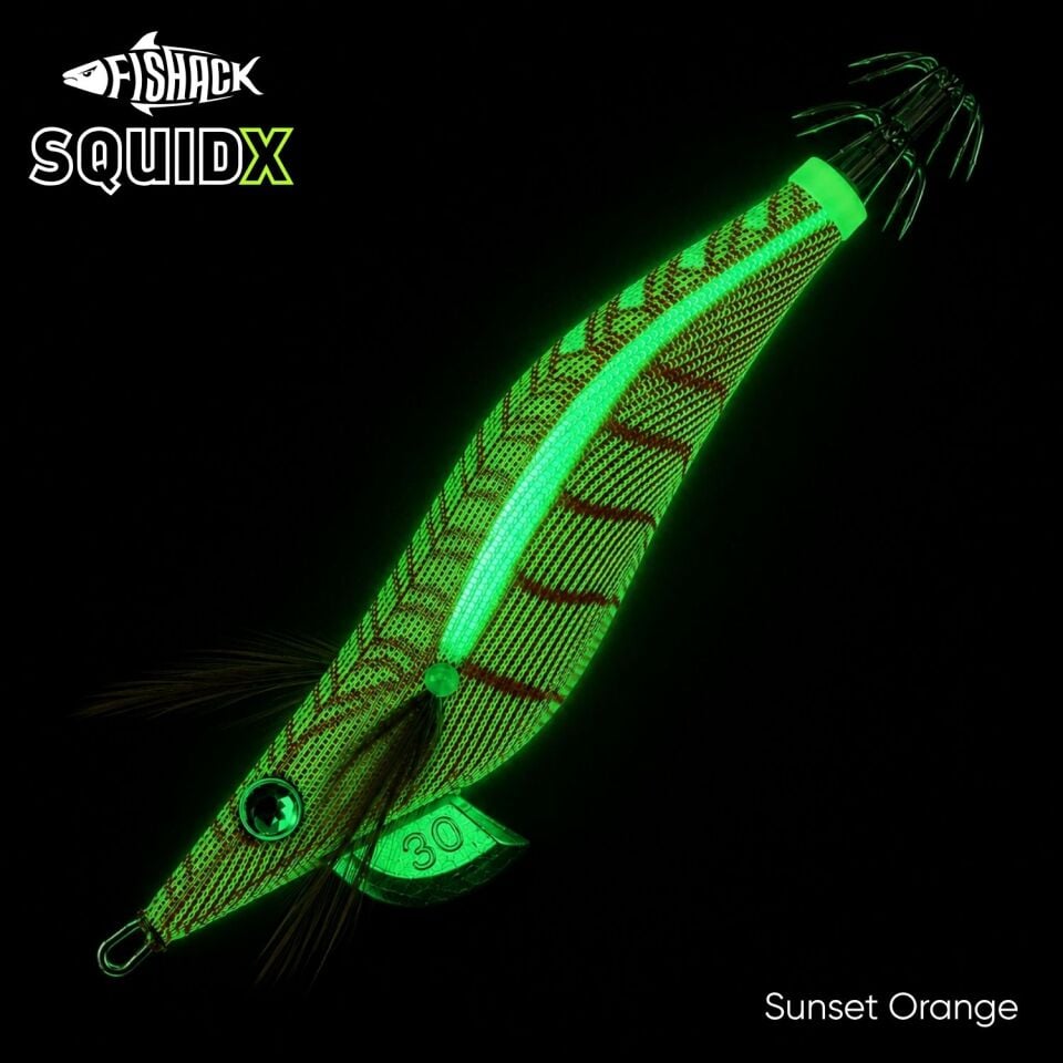 Kalamar Zokası - Fishack SquidX - Glow Body - #3.0 18g 120mm Sunset Orange