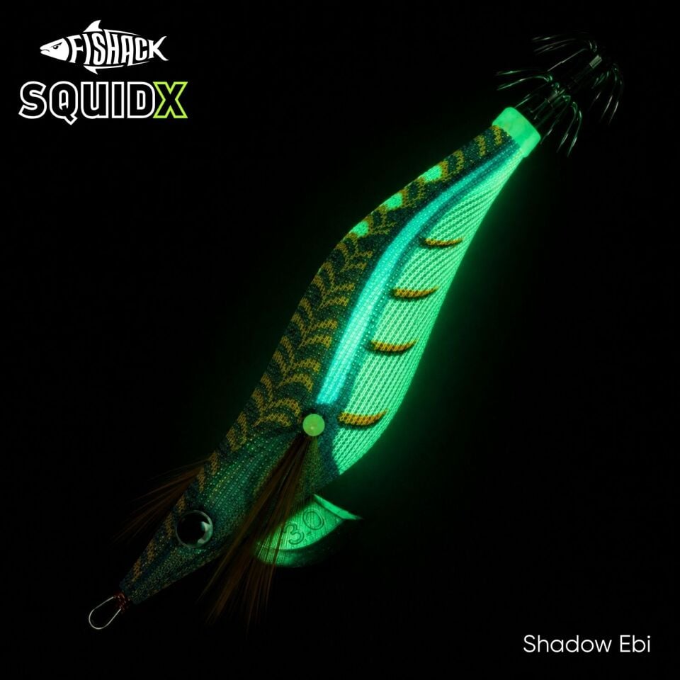 Kalamar Zokası - Fishack SquidX - Glow Body - #3.0 18g 120mm Shadow Ebi
