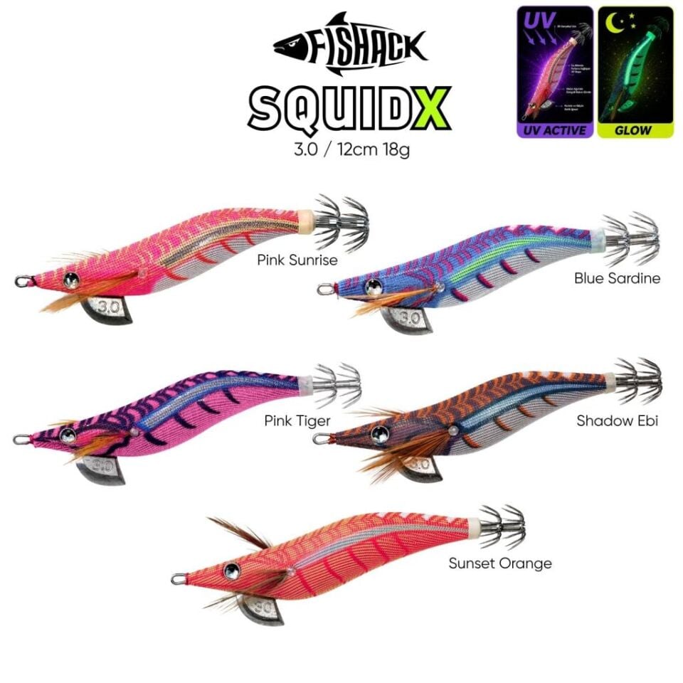Kalamar Zokası - Fishack SquidX - Glow Body - #3.0 18g 120mm Shadow Ebi