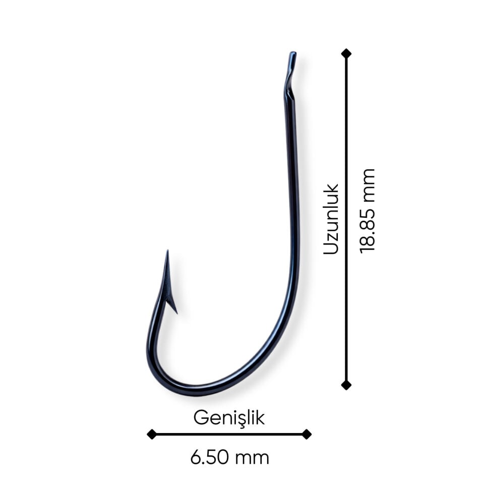 Olta İğnesi - Mustad - 2300 - Lacivert - No: 17  (50'li Paket)