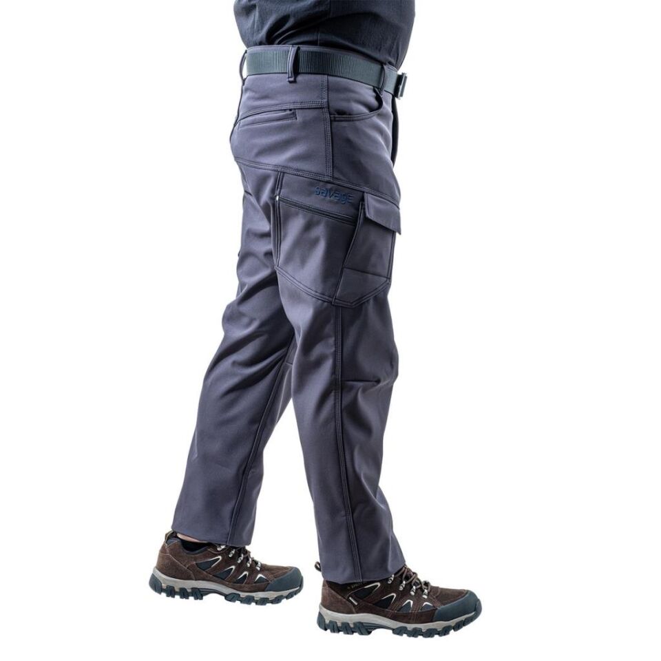 İçi Polarlı Softshell Pantolon - Su Rüzgar Geçirmez - Savage - Antrasit