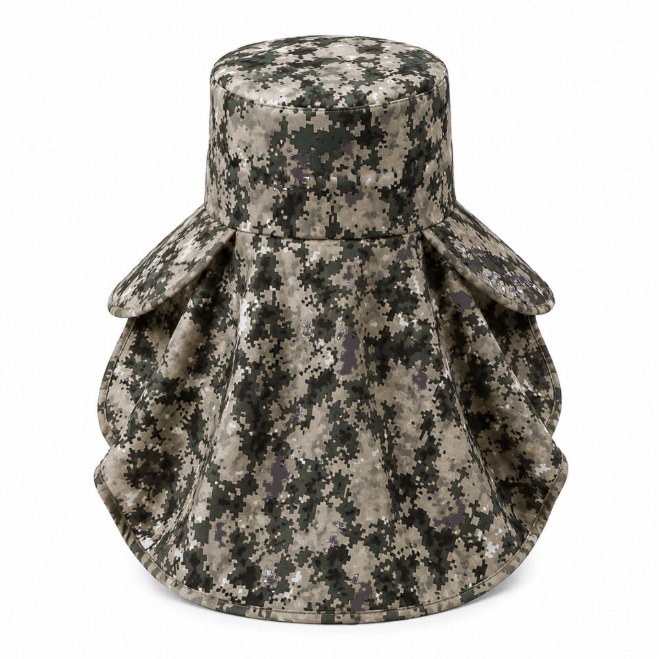 Ense Korumalı Outdoor Şapka - Maskeli - Dijital Kamuflaj (M-1)- Savex