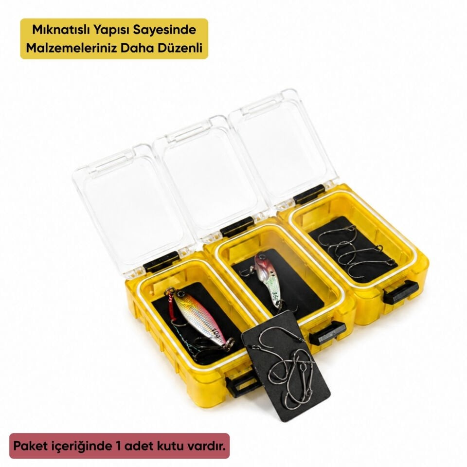 Mıknatıslı Modüler Malzeme Kutusu - Sarı