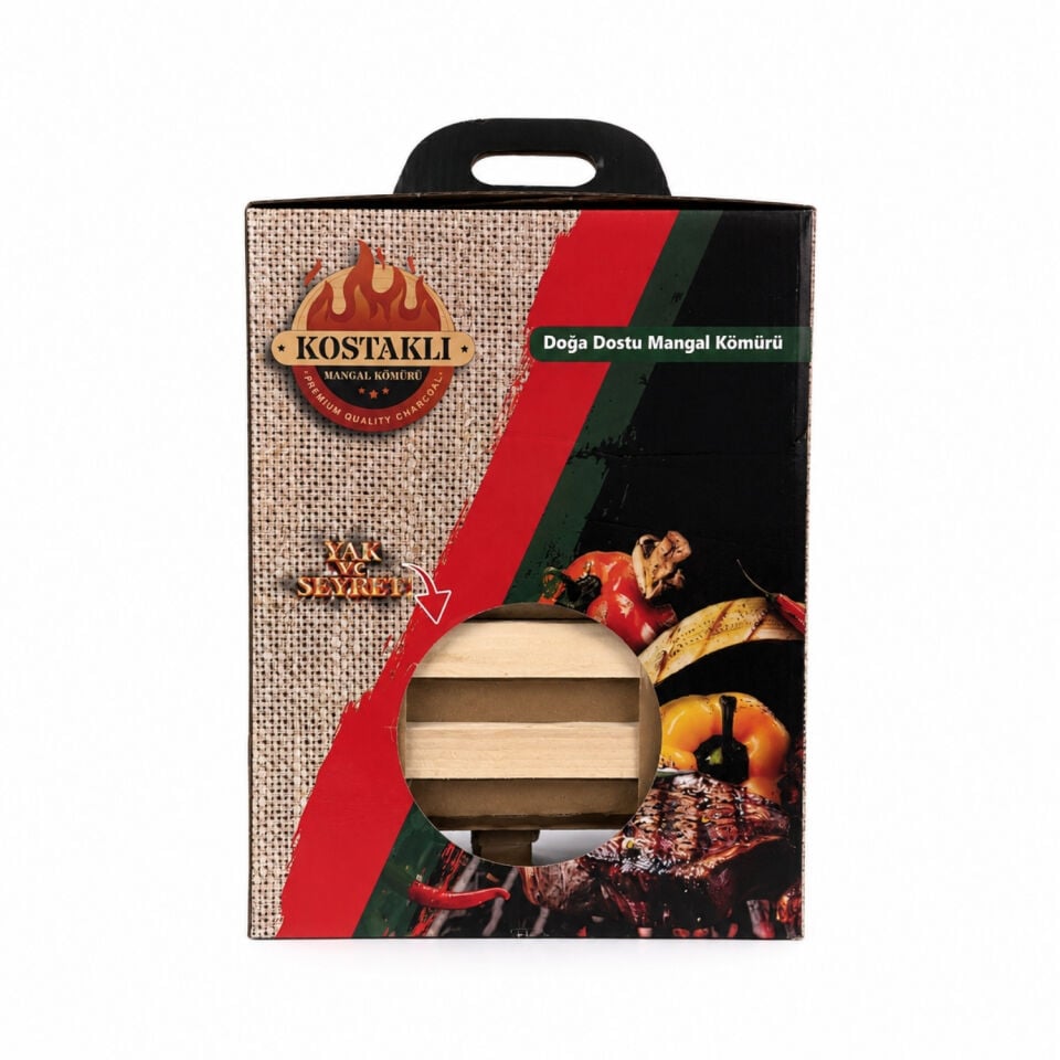 Kostaklı Pratik Mangal Kömürü - Kafesli - Zahmetsiz - 2 Kg