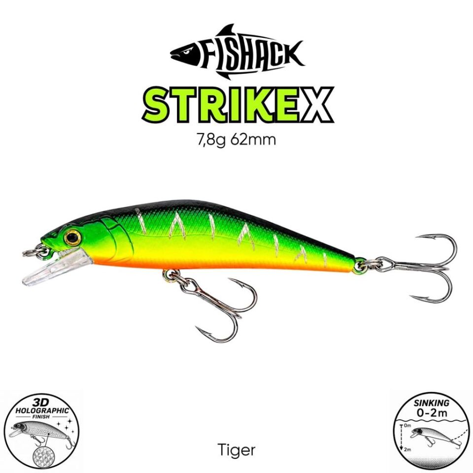 Maket Balık - Fishack StrikeX - Sinking - 3D Hologram Paint - 7,8g 62mm
