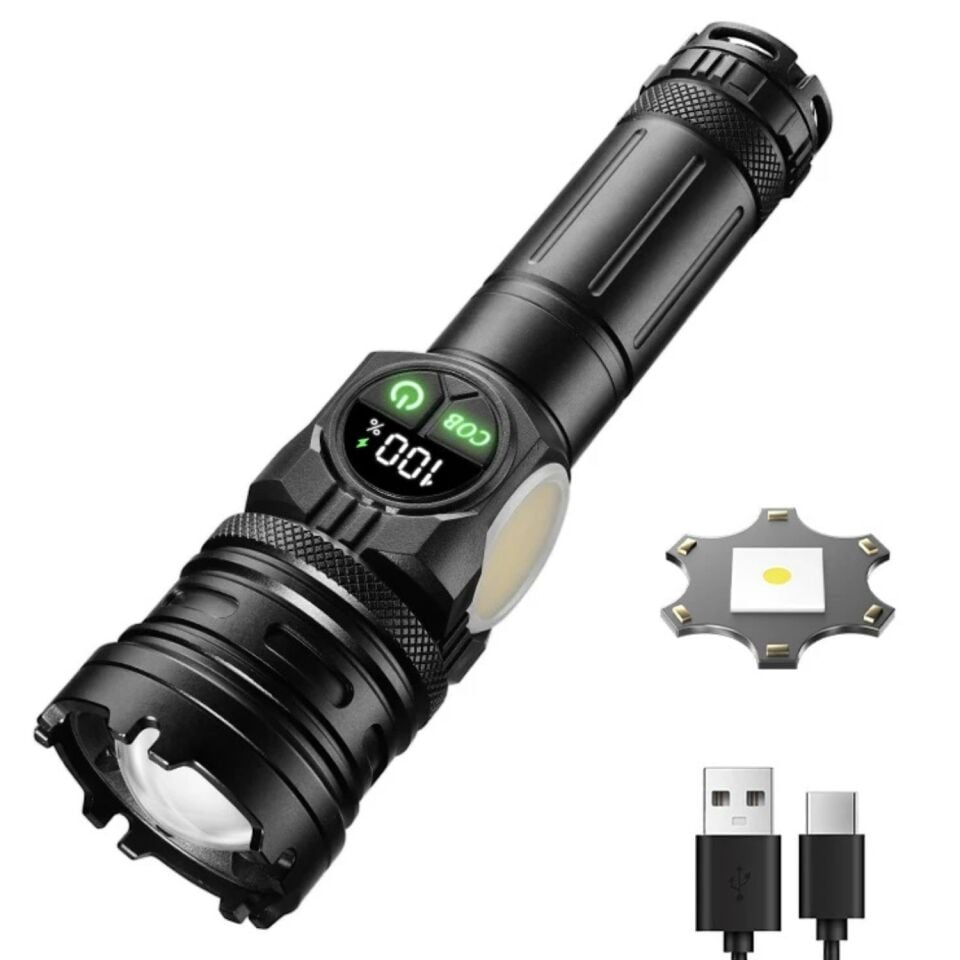 Şarj Edilebilir El Feneri - Wison - 2500 Lümen - 25 Watt